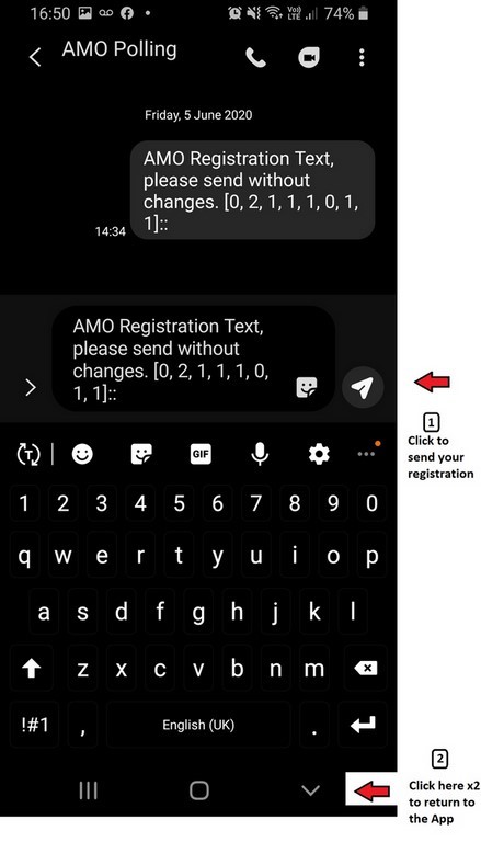 Android SMS AMO